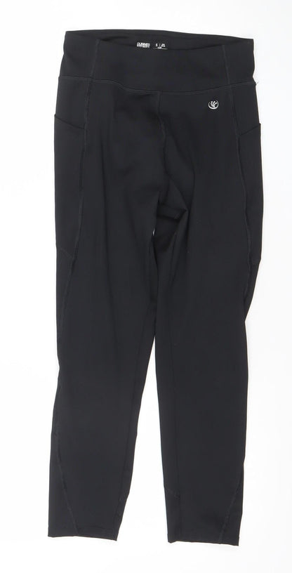 Womens UK Size S Dunnes Stores Athletic Fit Capri Black Leggings