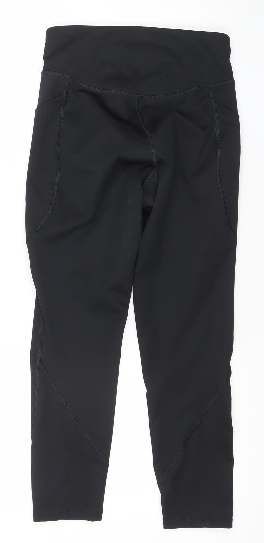 Womens UK Size S Dunnes Stores Athletic Fit Capri Black Leggings