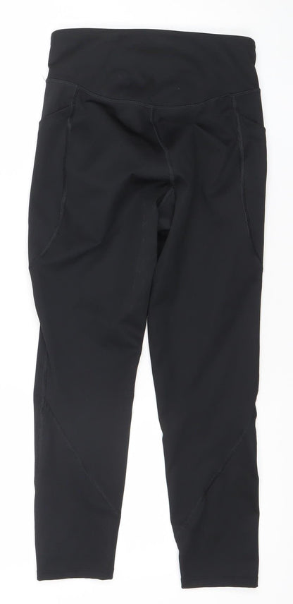 Womens UK Size S Dunnes Stores Athletic Fit Capri Black Leggings