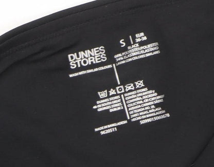 Womens UK Size S Dunnes Stores Athletic Fit Capri Black Leggings