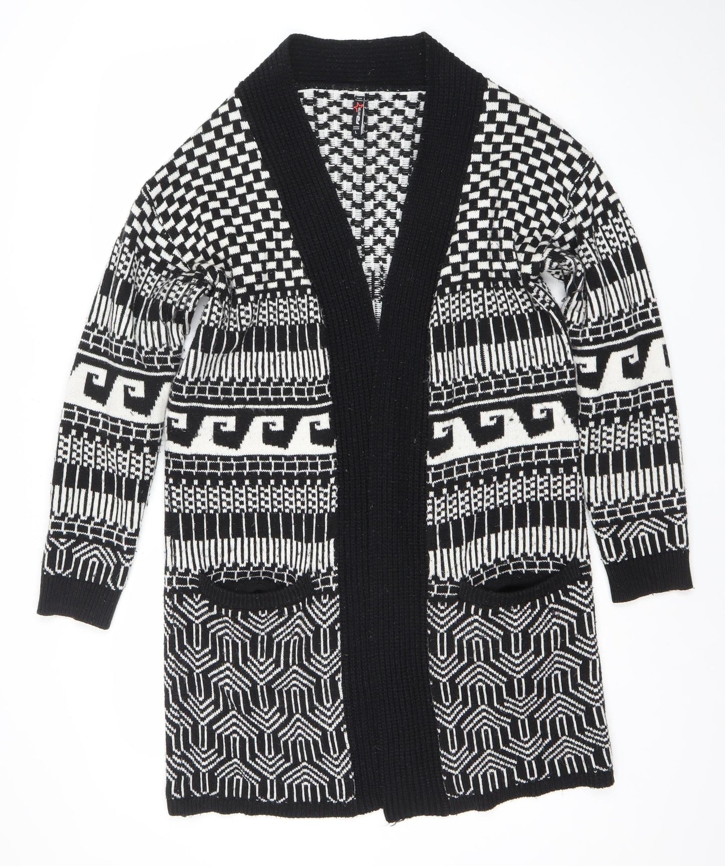 Womens UK Size L FB Sister Black Cardigan Jumper