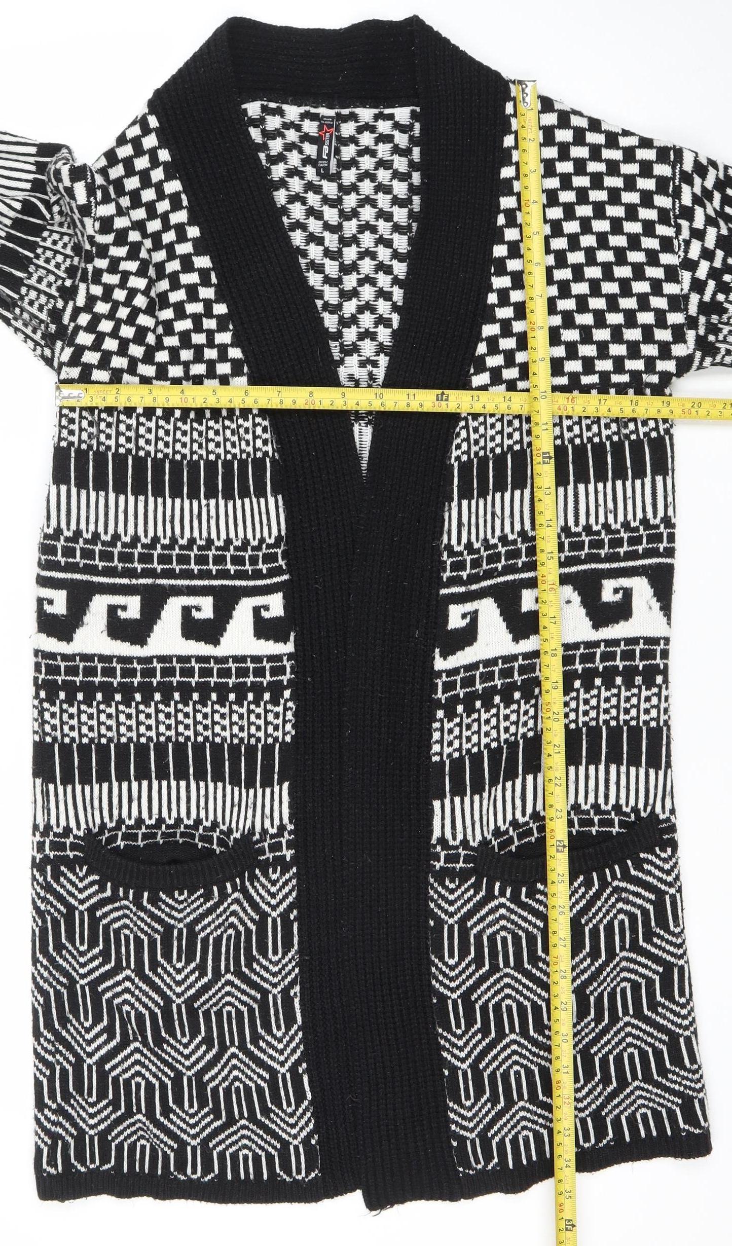 Womens UK Size L FB Sister Black Cardigan Jumper