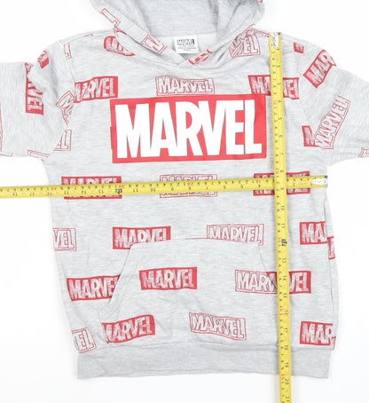 Boys UK Size 9-10 Years Marvel Grey Pullover Hoodie