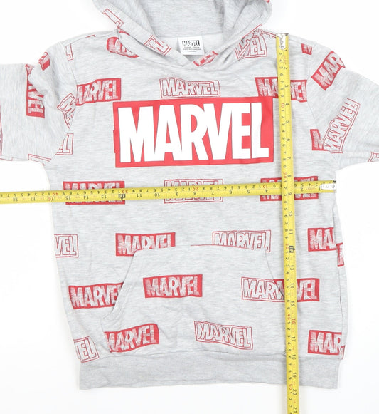 Boys UK Size 9-10 Years Marvel Grey Pullover Hoodie