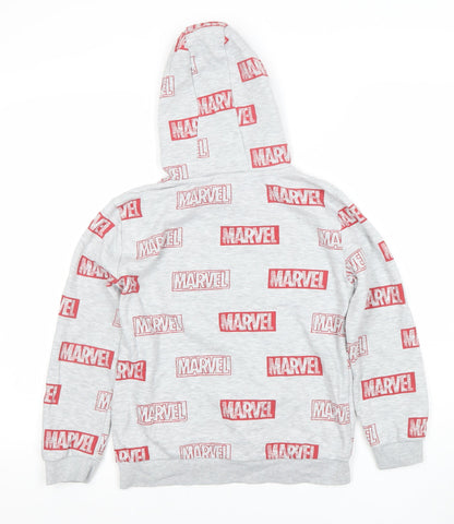 Boys UK Size 9-10 Years Marvel Grey Pullover Hoodie