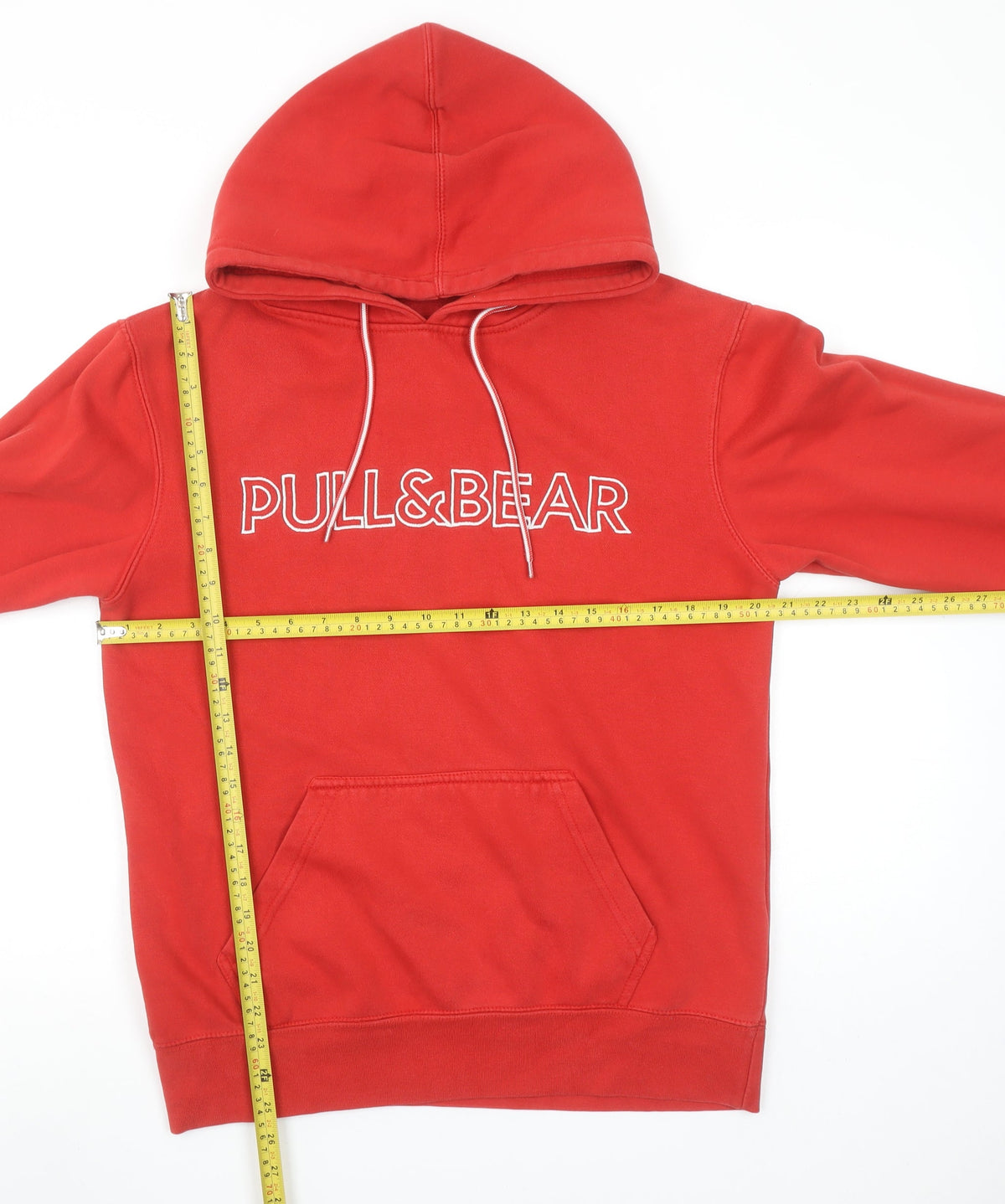 Womens UK Size S Pull & Bear Red Pullover Hoodie