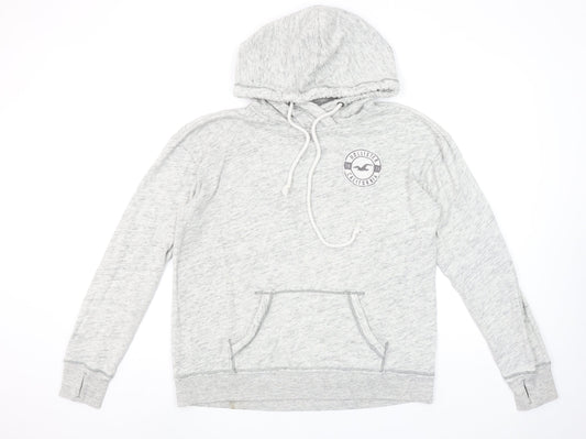 Mens UK Size L Hollister Grey Pullover Hoodie