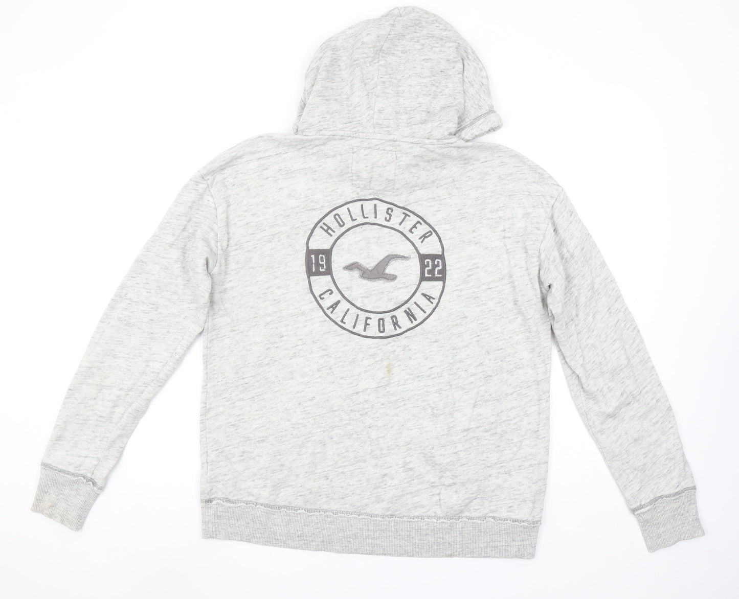 Mens UK Size L Hollister Grey Pullover Hoodie