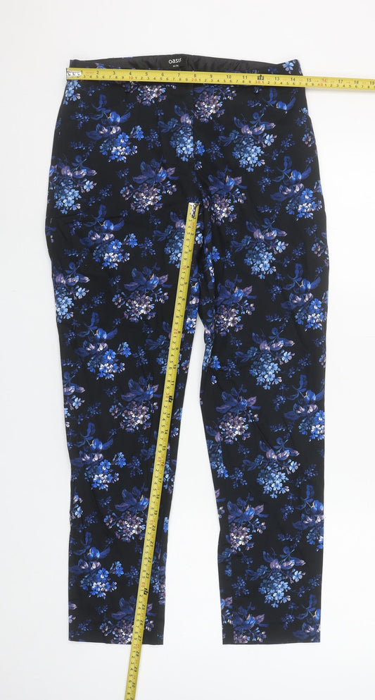Womens UK Size 10 Oasis Slim Fit Casual Business Travel Blue Trousers