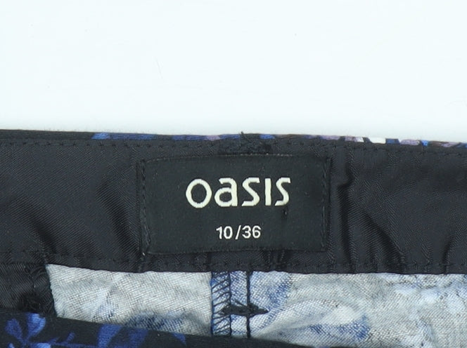 Womens UK Size 10 Oasis Slim Fit Casual Business Travel Blue Trousers