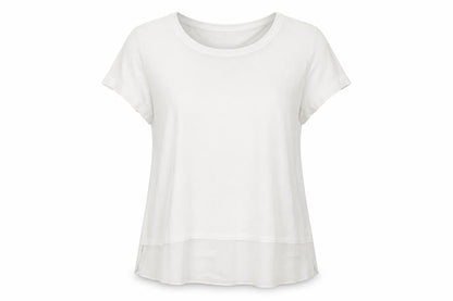 Womens UK Size L Adini White Basic T-Shirt