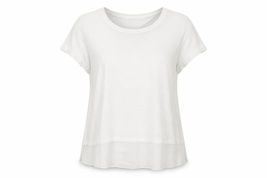 Womens UK Size L Adini White Basic T-Shirt