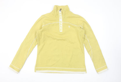 Womens UK Size 10 Fat Face Yellow Pullover Sweatshirt