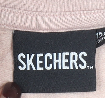 Girls UK Size 12-13 Years Skechers Pink Pullover Hoodie