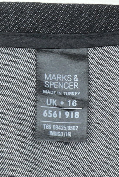 Womens UK Size 16 Marks and Spencer Classic Fit Business Casual Workwear Grey Tr