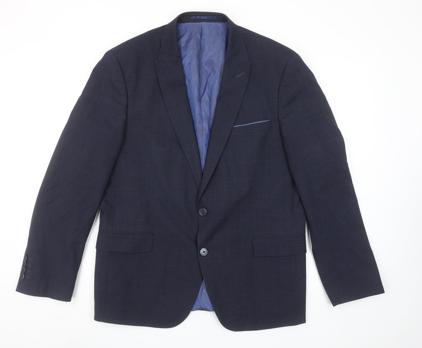 Mens UK Size 42 Remus Uomo Regular Blue Suit Jacket