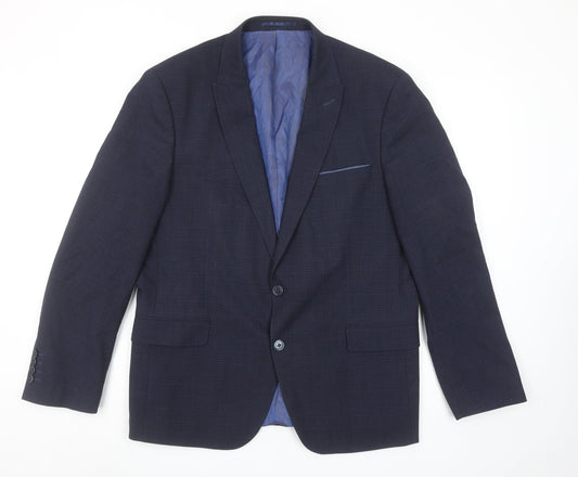 Mens UK Size 42 Remus Uomo Regular Blue Suit Jacket