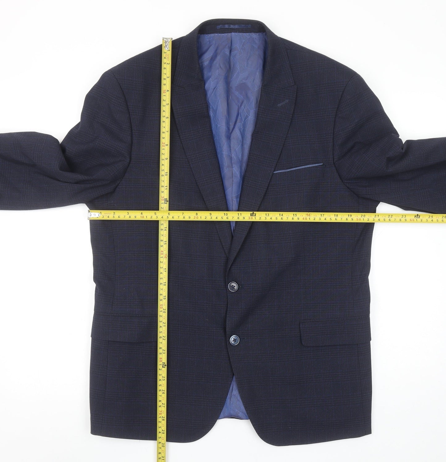 Mens UK Size 42 Remus Uomo Regular Blue Suit Jacket