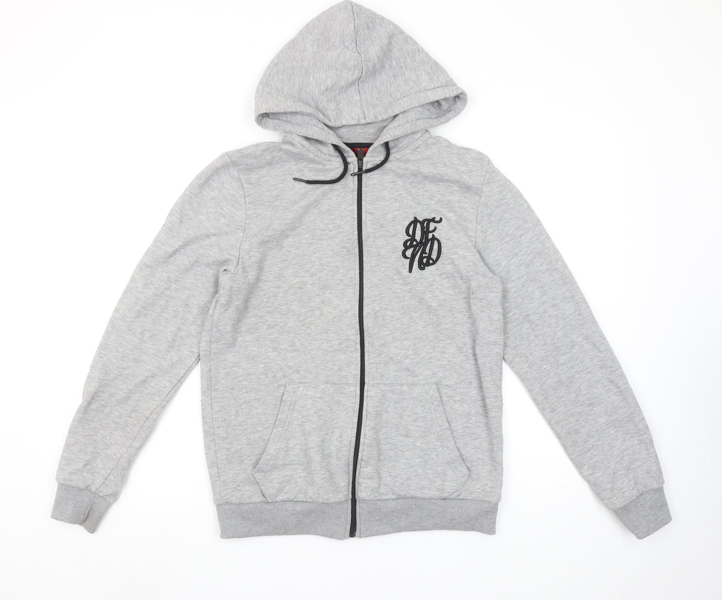 Mens UK Size S DFND Grey Full Zip Hoodie