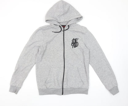 Mens UK Size S DFND Grey Full Zip Hoodie