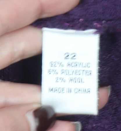 Womens UK Size 22 Edina Ronay Purple Overcoat