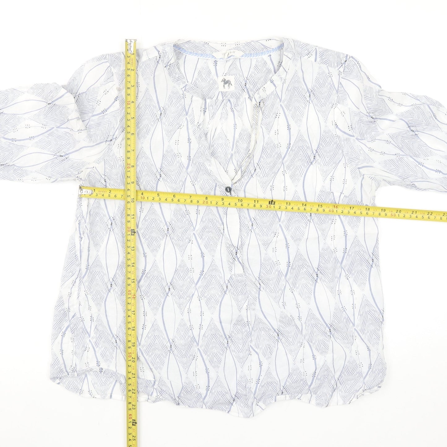Womens UK Size 12 White Stuff Blue Tunic Blouse