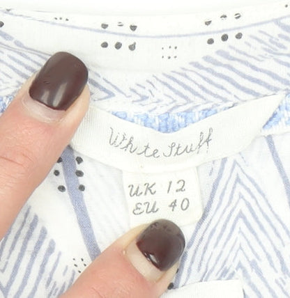 Womens UK Size 12 White Stuff Blue Tunic Blouse