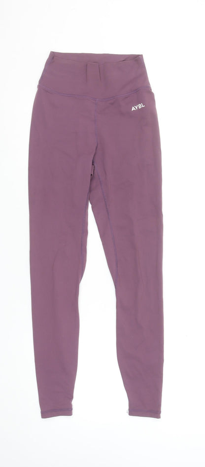 Womens UK Size XS AYBL Slim Fit Leggings Purple Leggings