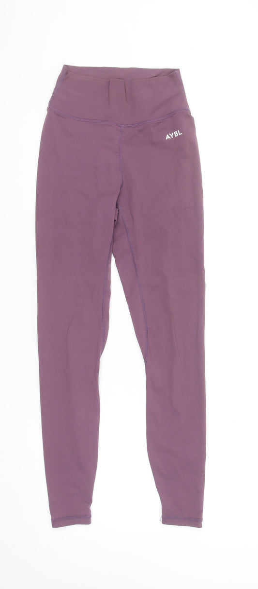 Womens UK Size XS AYBL Slim Fit Leggings Purple Leggings