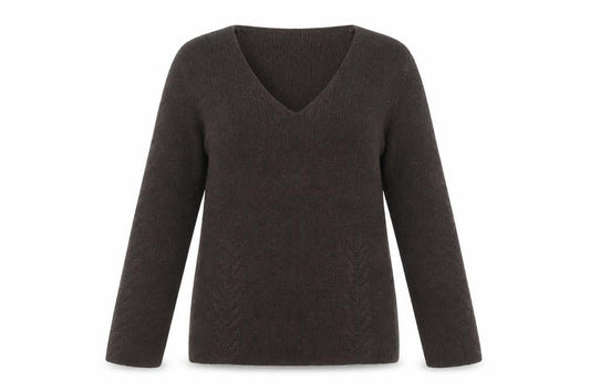 Womens UK Size M Viyella Brown Pullover Jumper