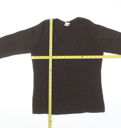 Womens UK Size M Viyella Brown Pullover Jumper