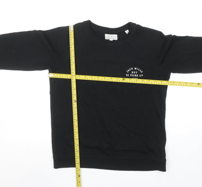 Womens UK Size 12 Jack Wills Black Pullover Sweatshirt