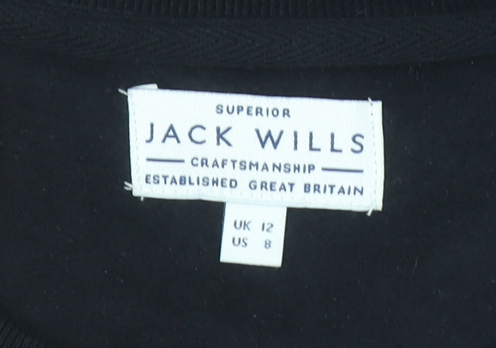 Womens UK Size 12 Jack Wills Black Pullover Sweatshirt
