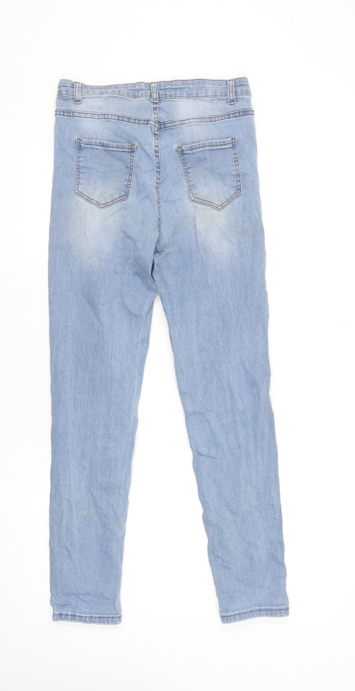Womens UK Size 31 AKSU BLUE Slim Fit Skinny Blue Jeans