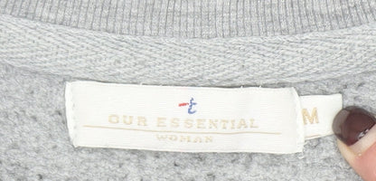 Womens UK Size M Our Essential Woman Grey Pullover Sweatshirt