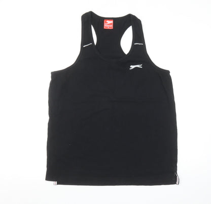Slazenger Men’s Black Cotton Tank Top M Athletic Gym Vest