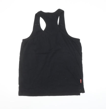 Slazenger Men’s Black Cotton Tank Top M Athletic Gym Vest