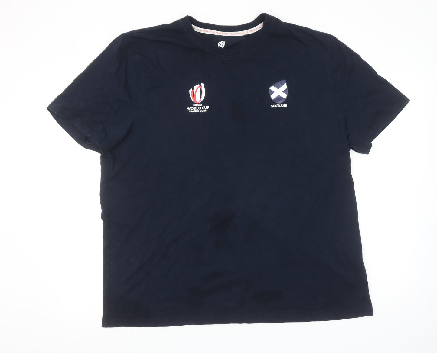 Rugby World Cup 2023 Scotland Navy Cotton Men's 2XL T-Shirt