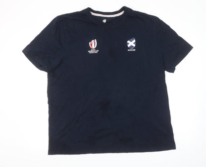 Rugby World Cup 2023 Scotland Navy Cotton Men's 2XL T-Shirt