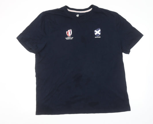 Rugby World Cup 2023 Scotland Navy Cotton Men's 2XL T-Shirt