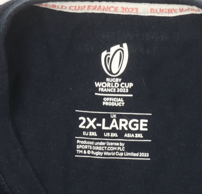 Rugby World Cup 2023 Scotland Navy Cotton Men's 2XL T-Shirt