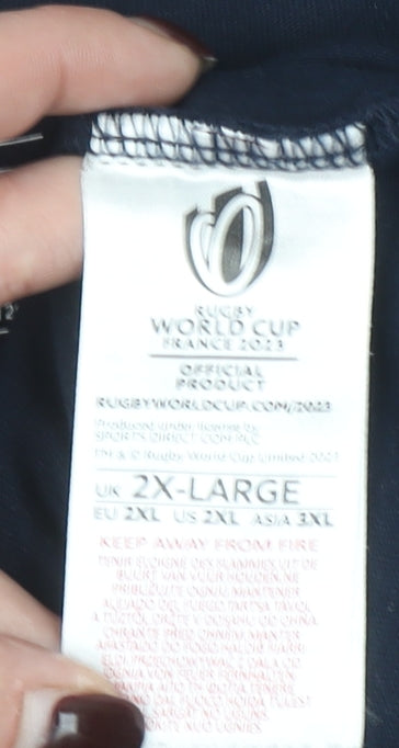 Rugby World Cup 2023 Scotland Navy Cotton Men's 2XL T-Shirt