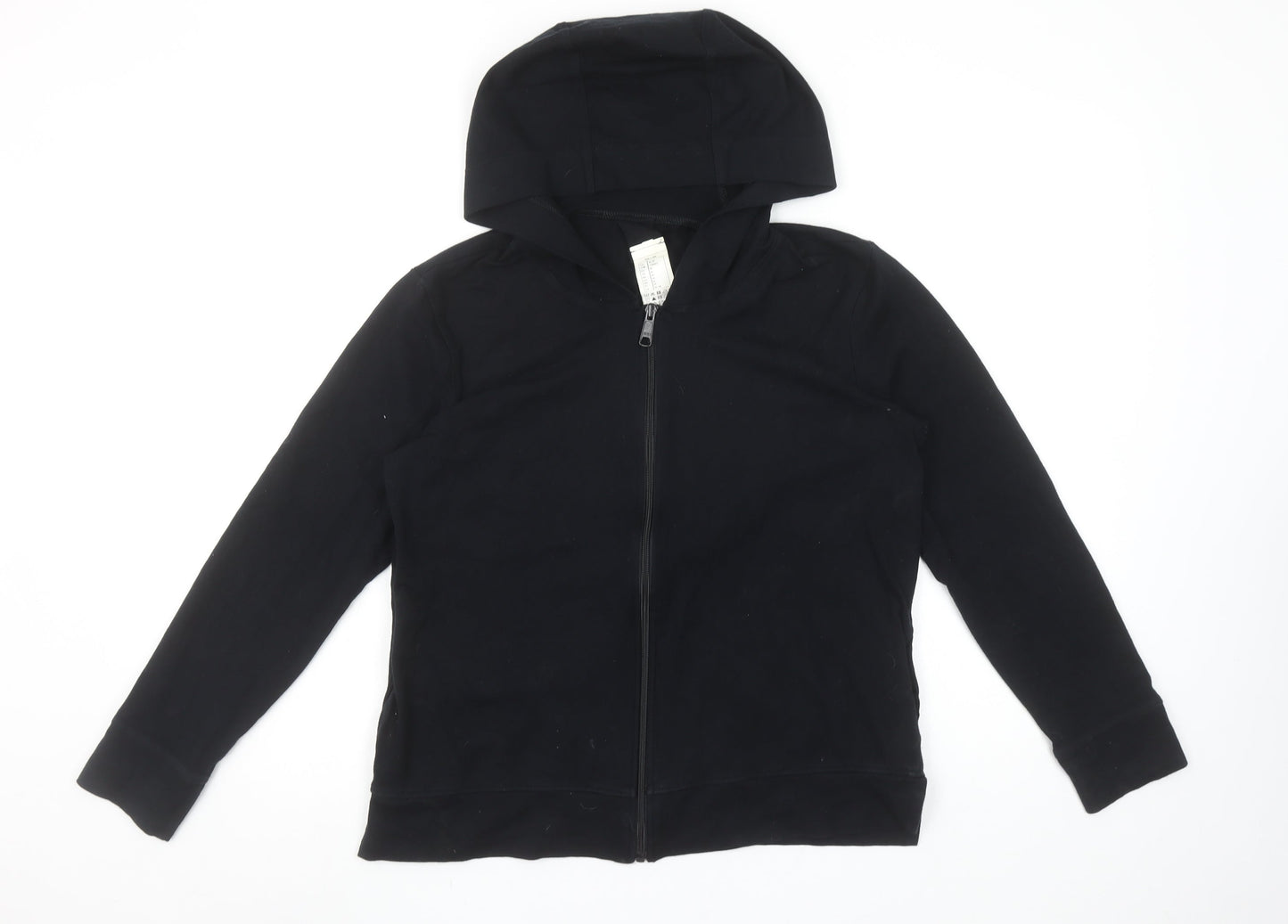 Decathlon Women Black Full Zip Hoodie M Regular Hooded Sweatshirt