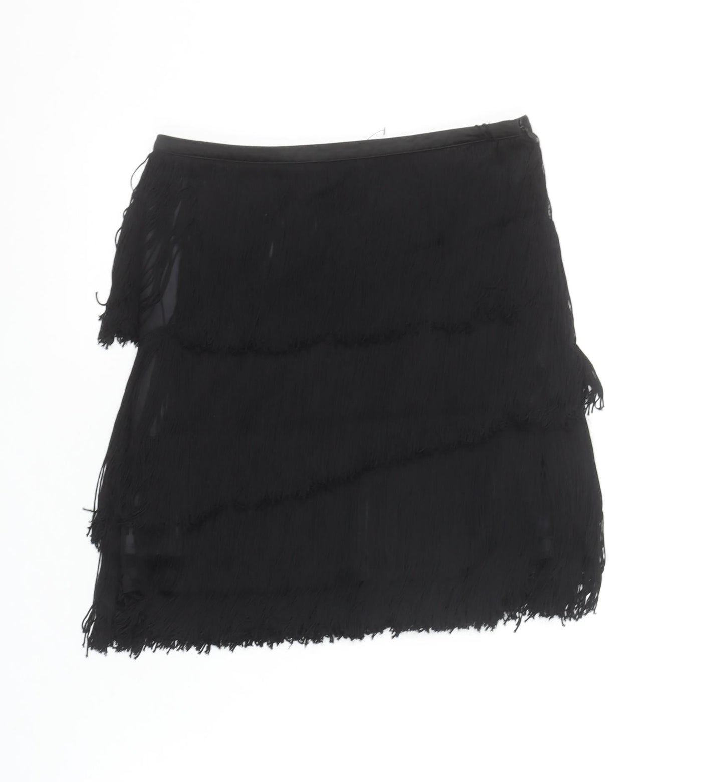 Womens UK Size S Zara Basic Mini Chiffon Skirt