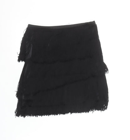 Womens UK Size S Zara Basic Mini Chiffon Skirt