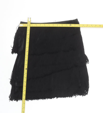 Womens UK Size S Zara Basic Mini Chiffon Skirt