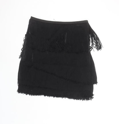 Womens UK Size S Zara Basic Mini Chiffon Skirt