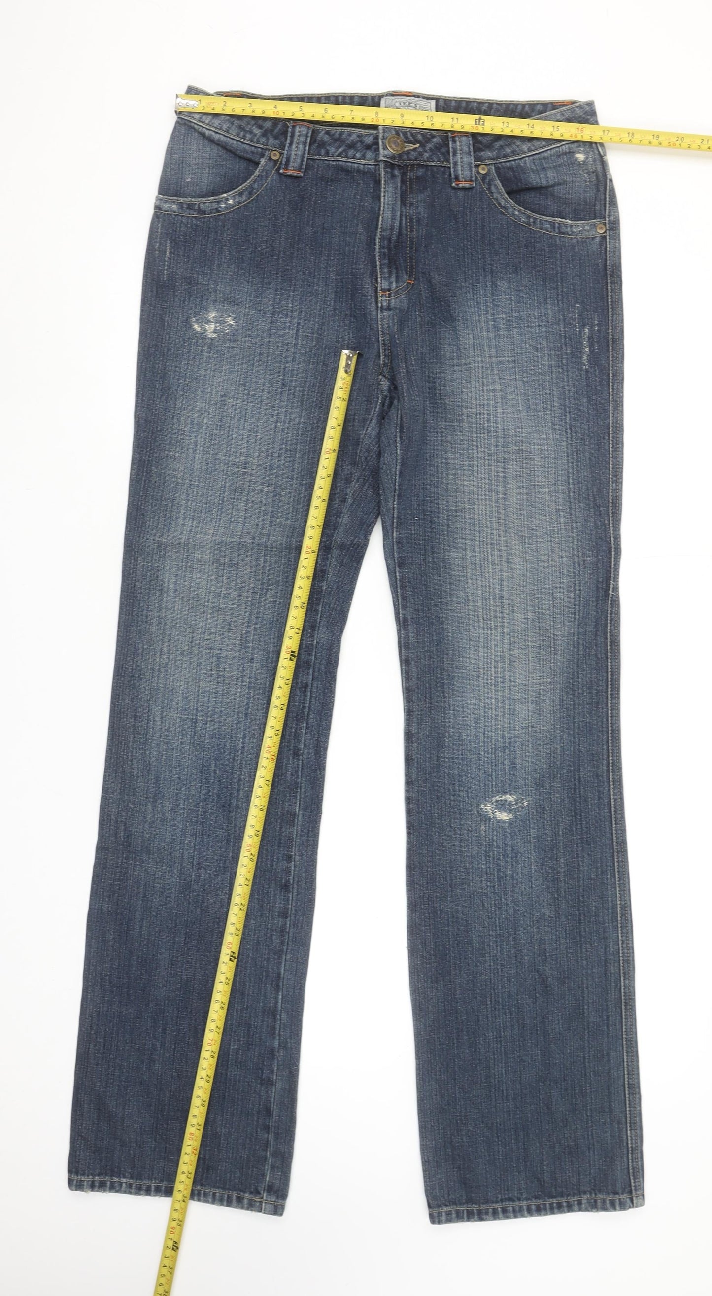 Womens UK Size 12 JEP'S Regular Fit Straight Blue Jeans