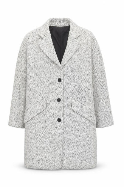 Womens UK Size 8 Shy Spring Grey Overcoat