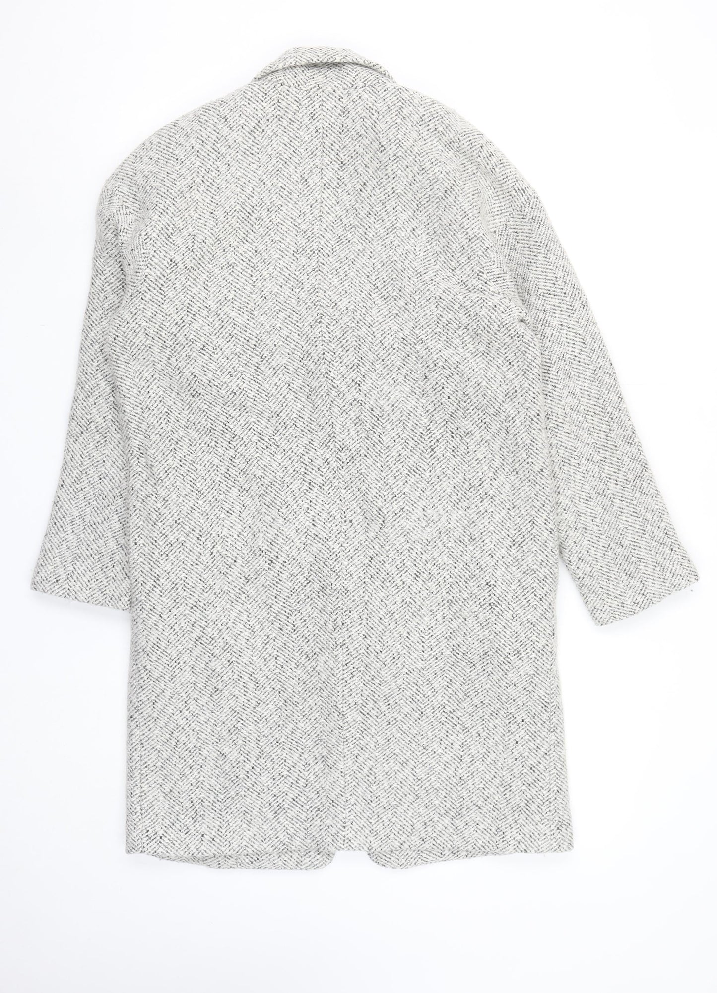 Womens UK Size 8 Shy Spring Grey Overcoat